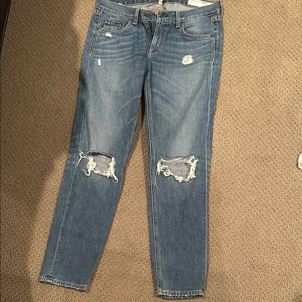 Rag and Bone Distressed ripped Blue Denim Jeans